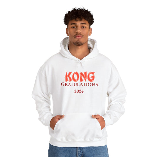 Graduation Hoodie — "Kong Gratulations 2026" Commencement Sweatshirt
